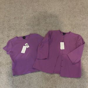 Two piece Eileen Fisher New with tag set in lavender small